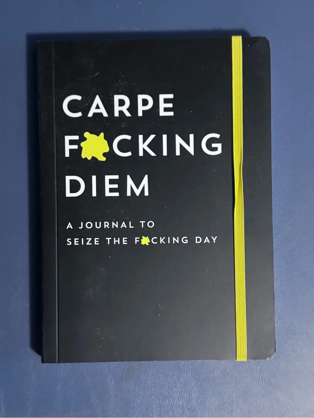 Carpe Diem Journal - Black with Yellow Accent